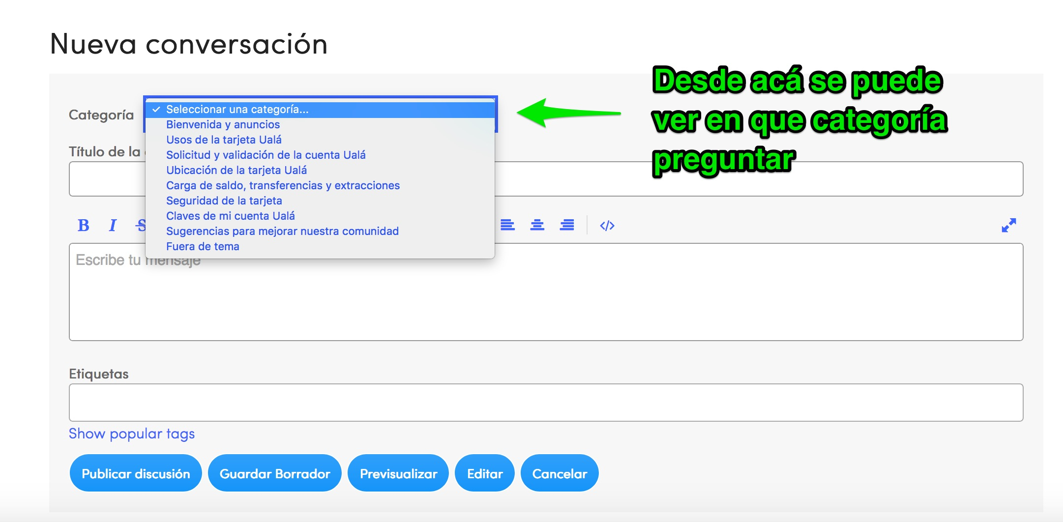 Como obtener ayuda en la comunidad Ual