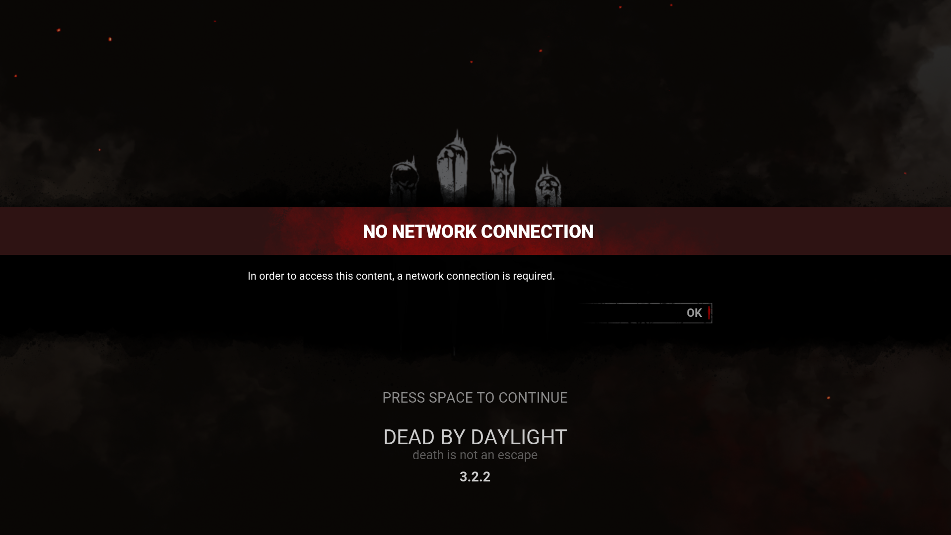 "No Network Connection" Despite having a working connection — BHVR