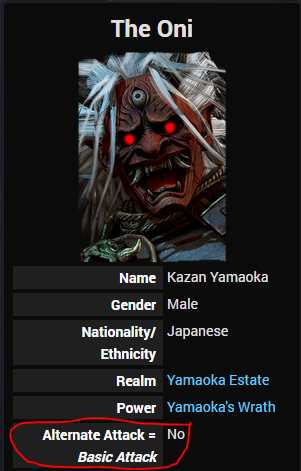 Oni Basic Noed doesn't work with Yamaoka´s wrath activated? — BHVR