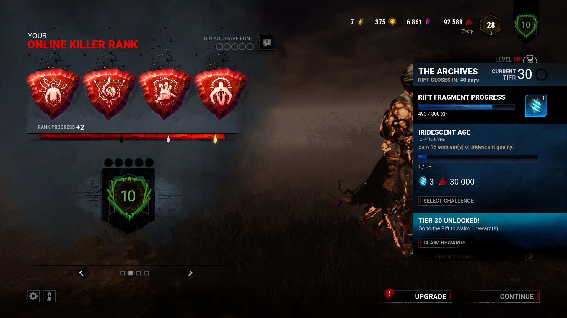Earn 15 iridescent emblems... — Dead By Daylight