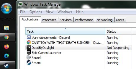 DBD - unresponsive on match load.JPG