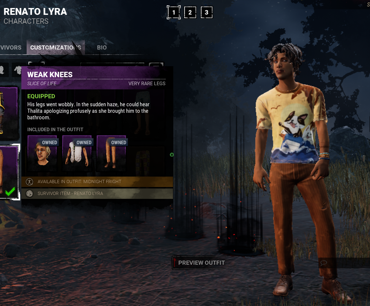 Renato Lyra Weak Knees Legs Incorrect SFX BHVR Renato Lyra Weak Knees Legs Incorrect SFX BHVR