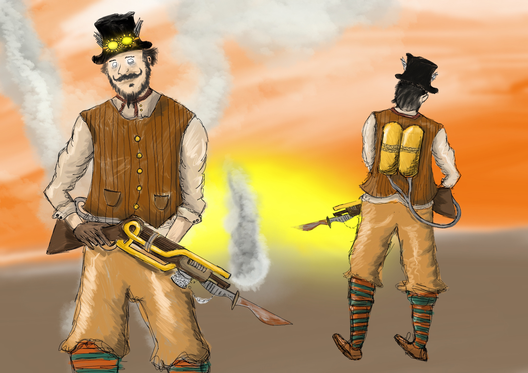 "Inventor" Steampunk Deathslinger outfit — Dead By Daylight