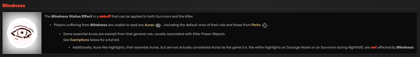 Blindness in DBD — BHVR