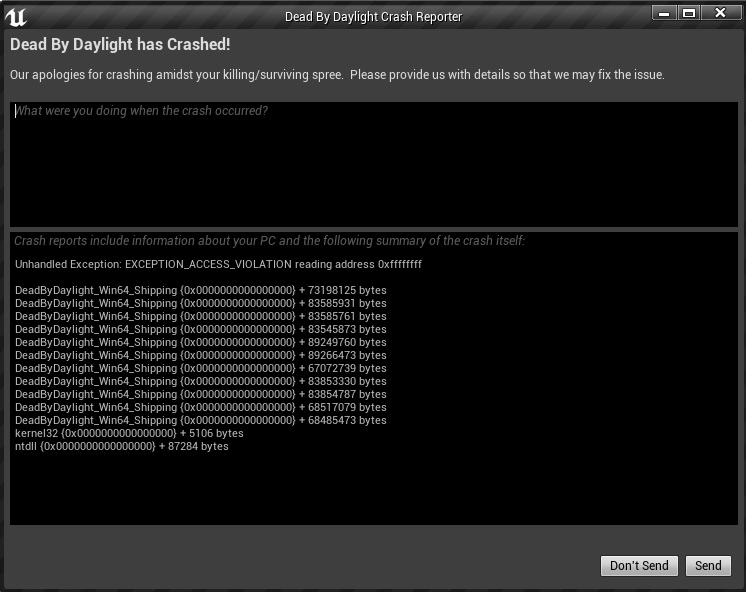 Help Please Crash Game Dead By Daylight