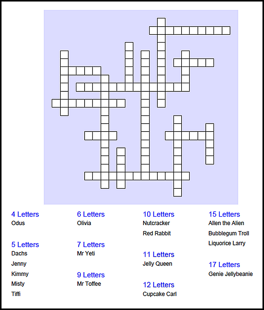  ltal nos Iskola Feh rje Koll ga Word Fit Puzzle Menj Le Spanyolorsz g 