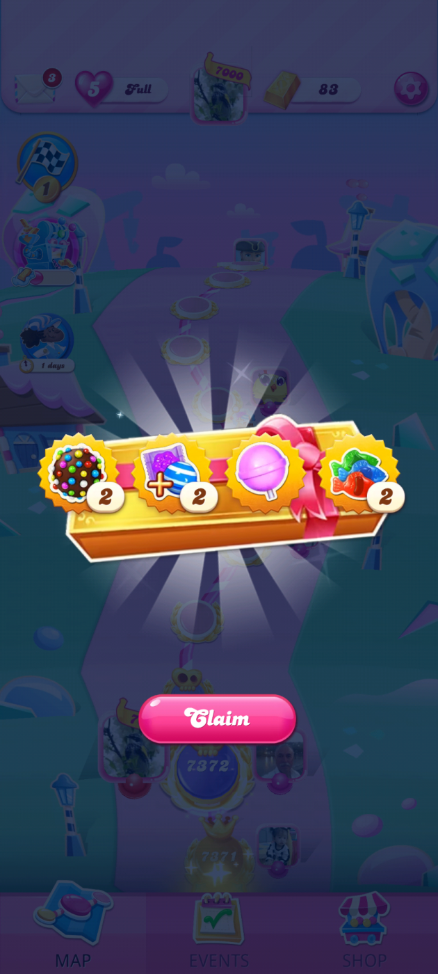 Can't claim chocolate box rewards or start new one — King Community