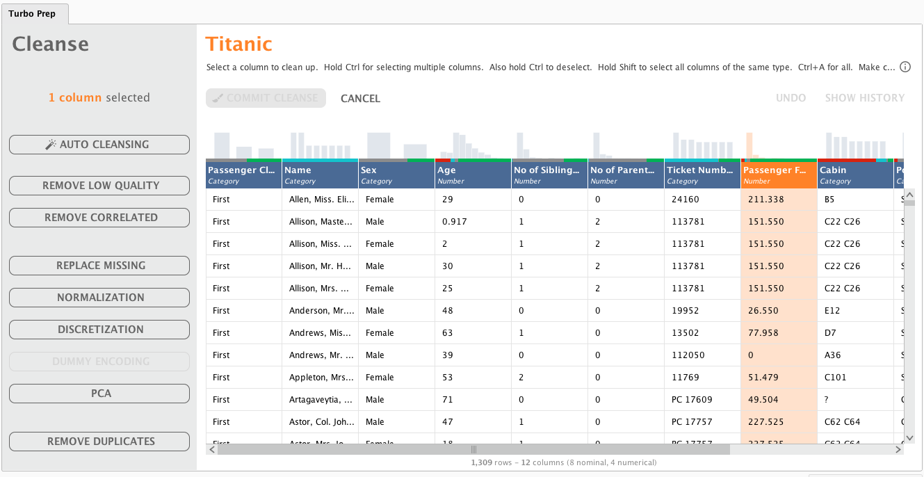 rapidminer studio 9.0 frequency tables