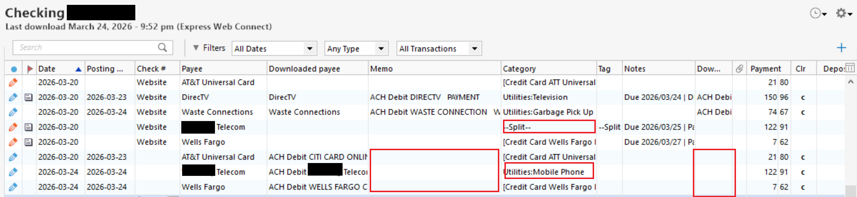 Quicken_Downloaded_Transactions_Don't_Match_Entered_Transactions_Redacted_Screenshot 2026-03-25 061858.png
