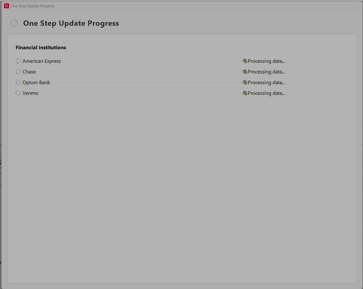 R53.16 One Step Update Problems — Quicken