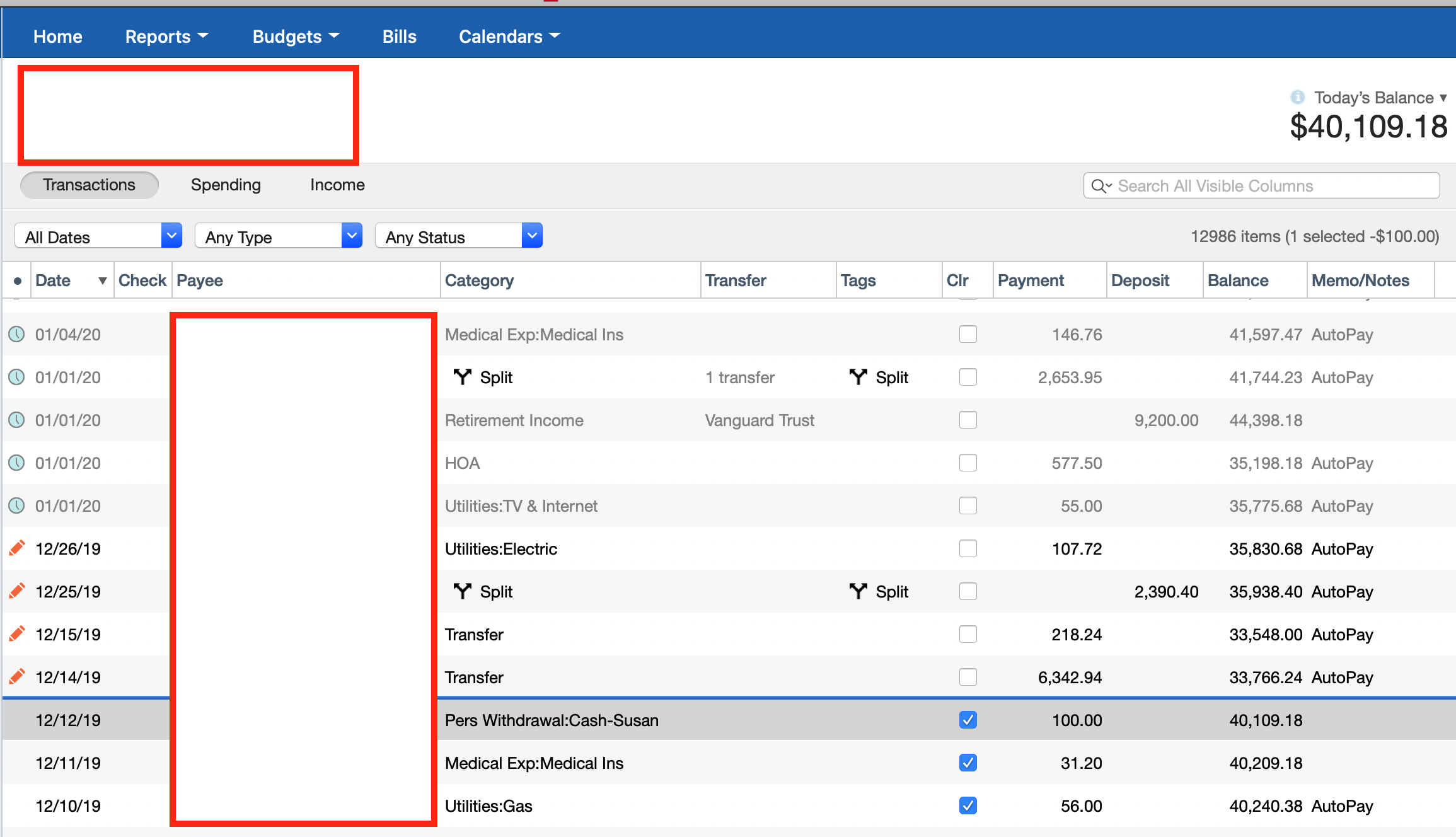 no balance shows for account in quicken for mac 2015