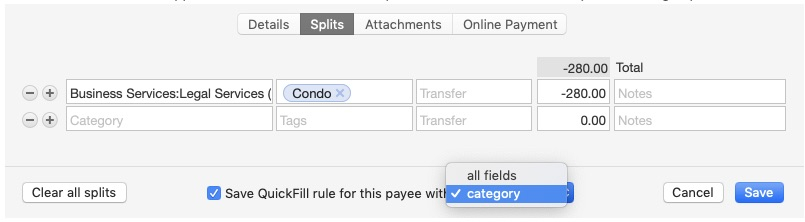 cancel transactions quicken for mac