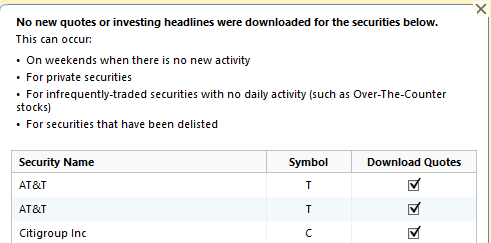 Quicken Mac Stock Quotes Won