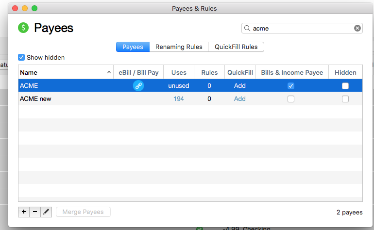 how do i delete multiple transactions in quicken for mac