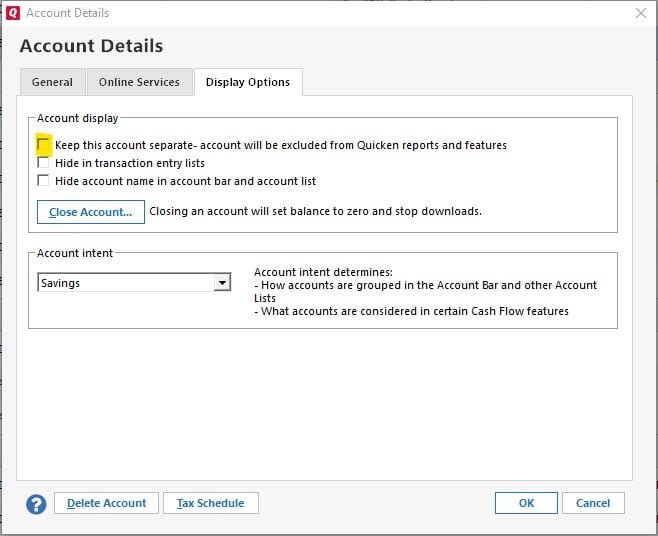 how to merge quicken accounts