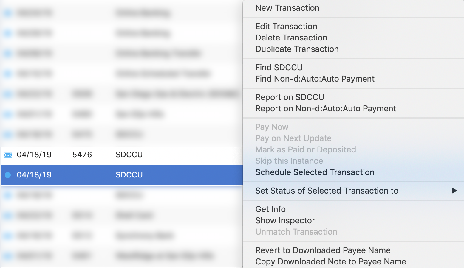 approving downloaded transaction before entry into the register on quicken for mac