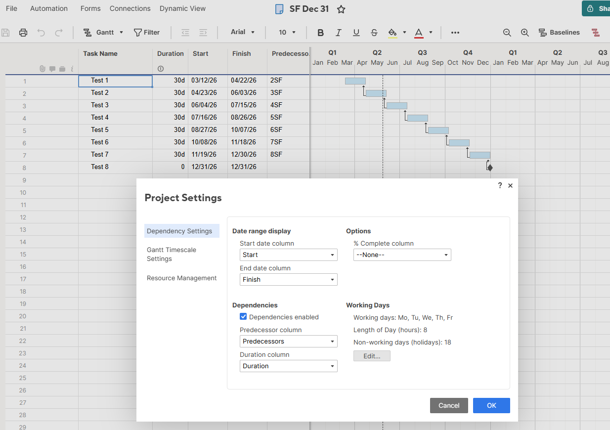 Automatically Updating Start and End Dates - Smartsheet Community