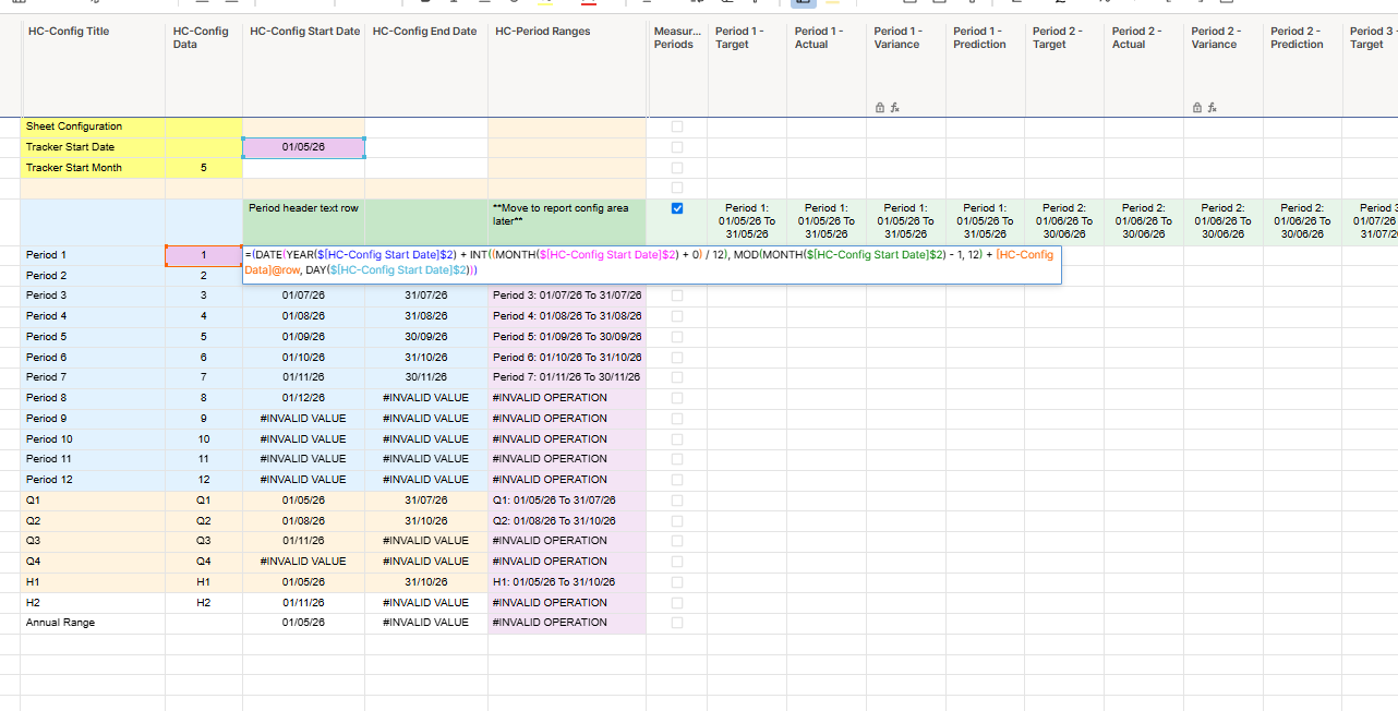 Calculating start and end dates of periods into dates into the next ...