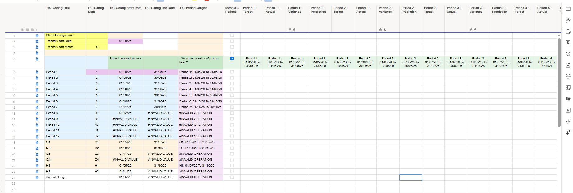 Calculating start and end dates of periods into dates into the next ...