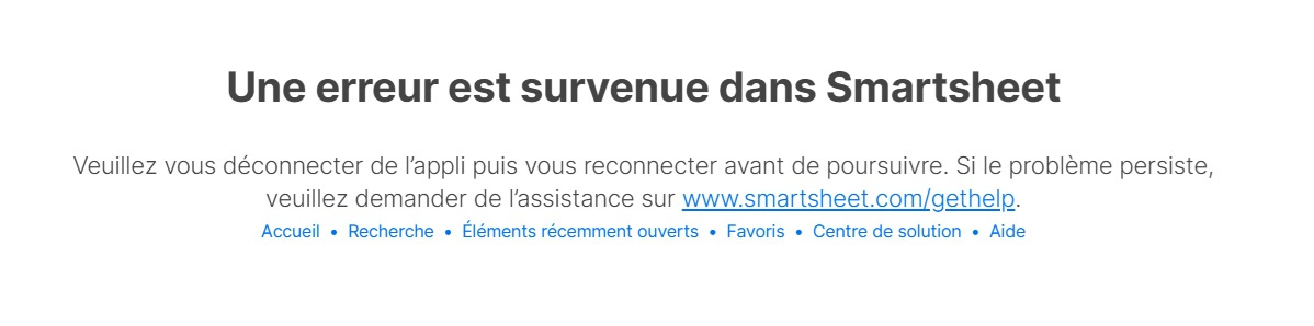 Error message when opening my project : Une erreur est survenue dans ...