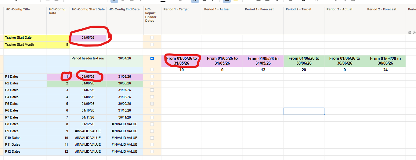 Calculating start and end dates of periods into dates into the next ...