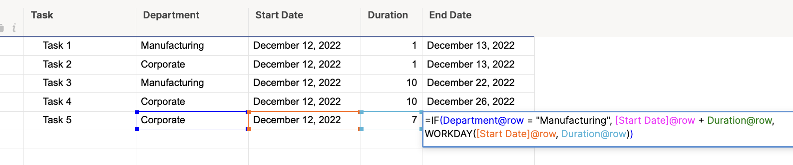 Multiple working days calendar Smartsheet Community