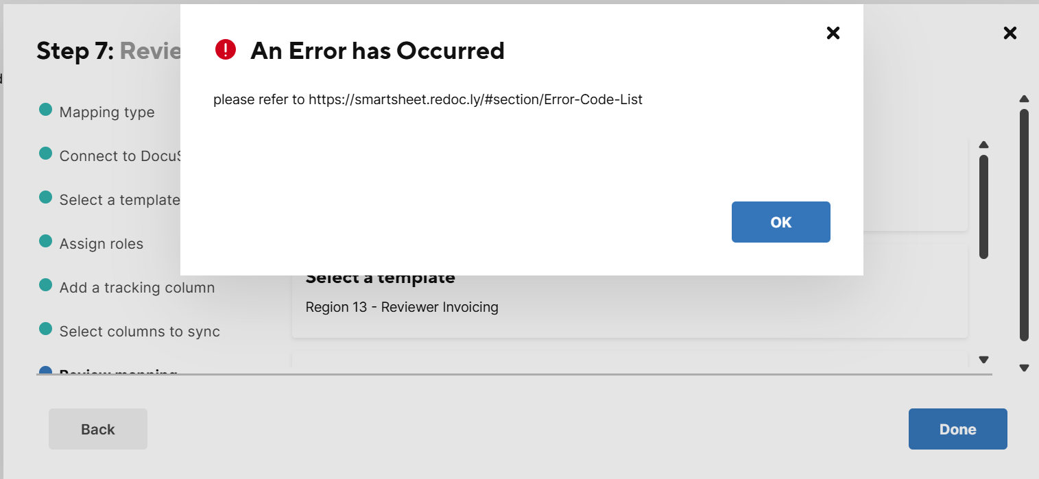 Issues with Document Generation - Error Message - Smartsheet Community