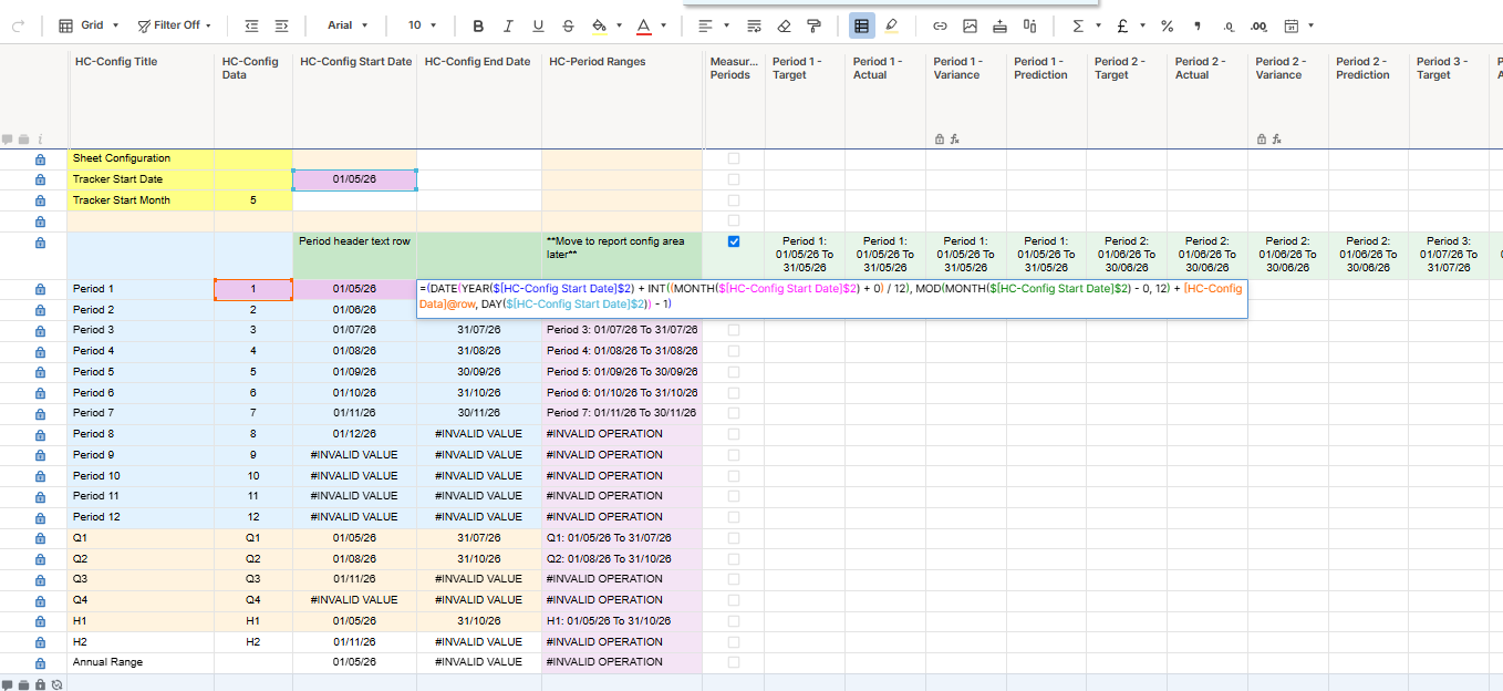 Calculating start and end dates of periods into dates into the next ...