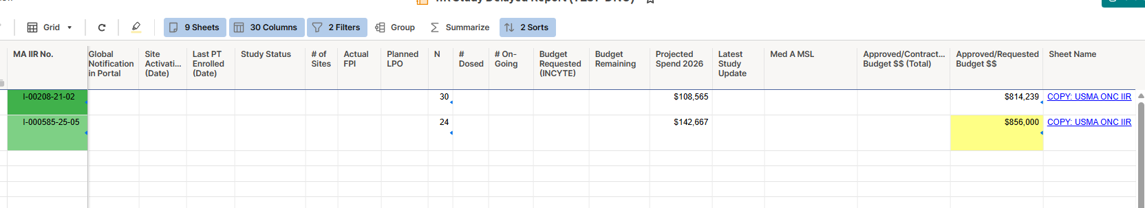 Cross Reference (cell links) from my sheet to reporting (missing data ...