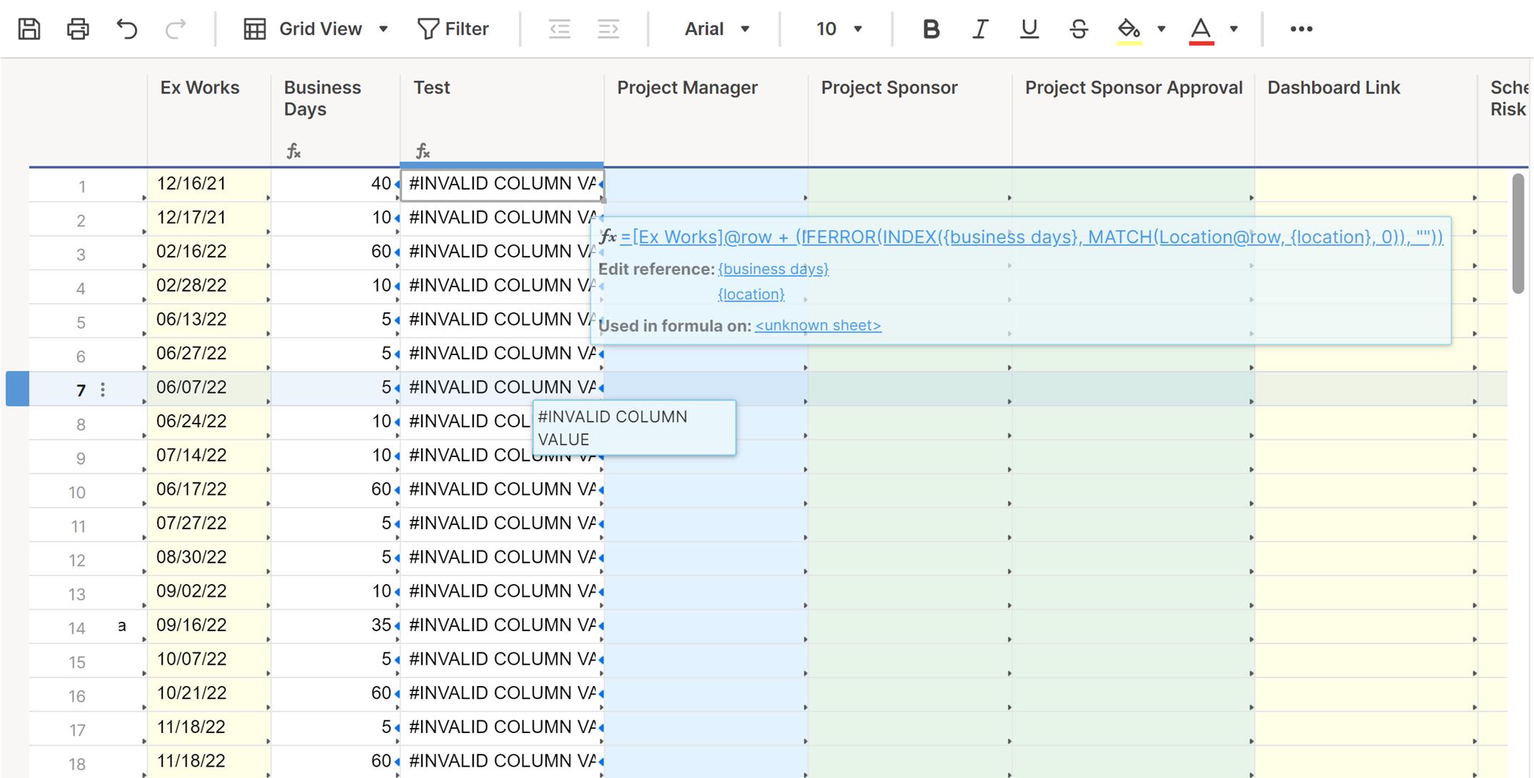 Date Formula Not Adding Days Smartsheet Community