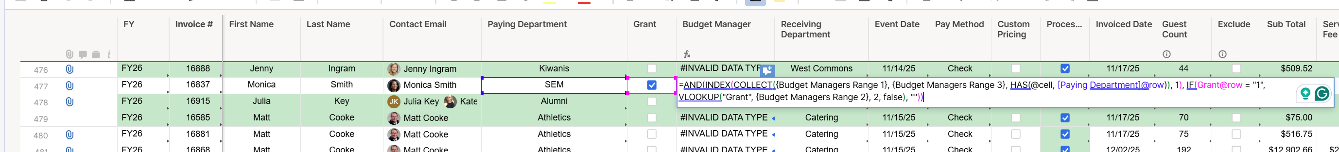 Return multiple values based on two cells. - Smartsheet Community