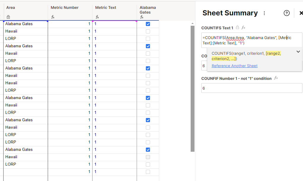 COUNTIFS referencing another sheet - Smartsheet Community