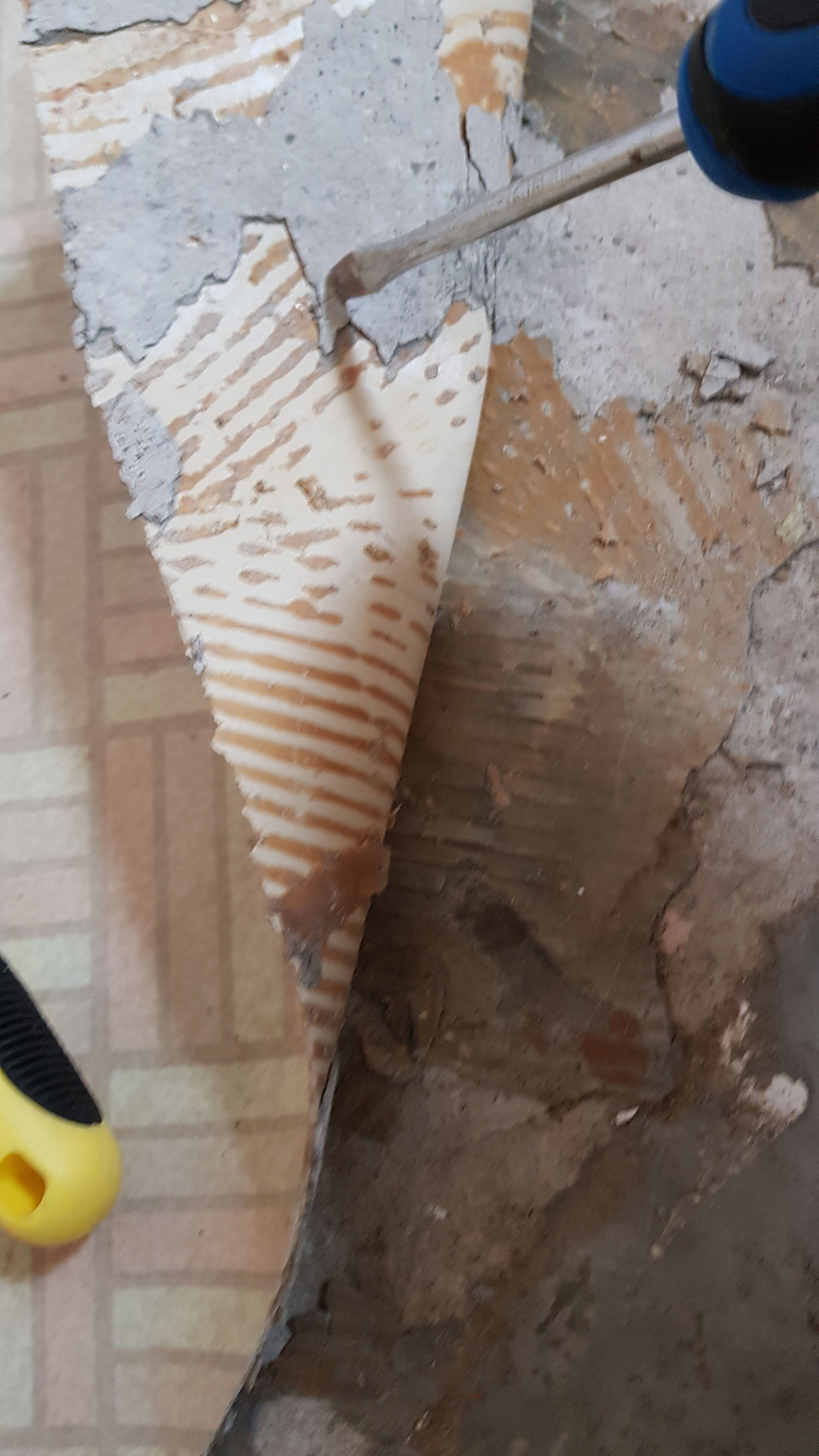 Could this be asbestos under floor vinyl ...