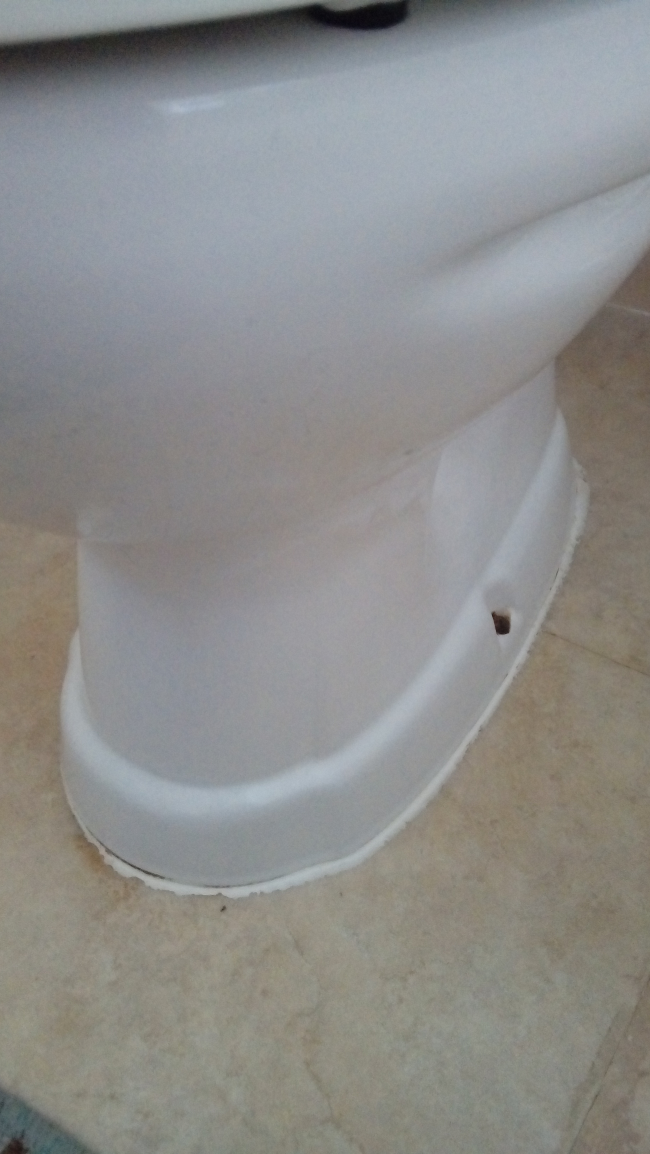 Can't install new toilet without leaving hole in floor