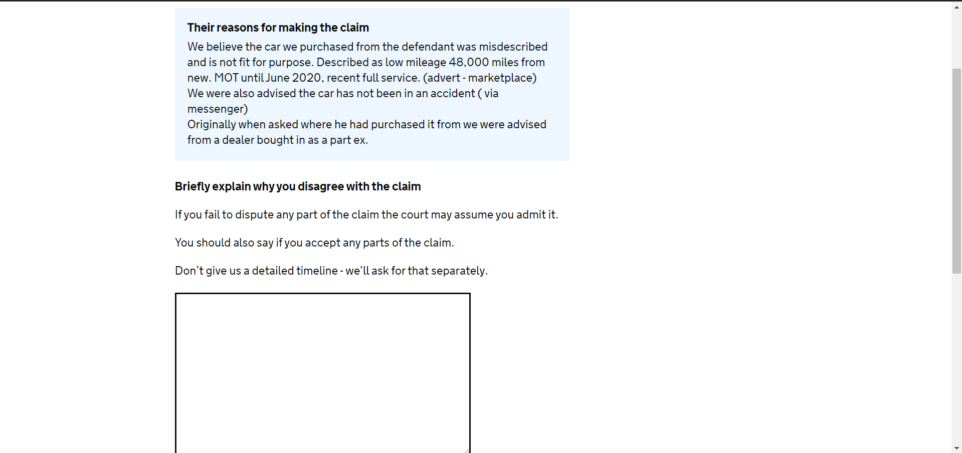 Sold car privately - Now told the car was misdescribed - Page 6