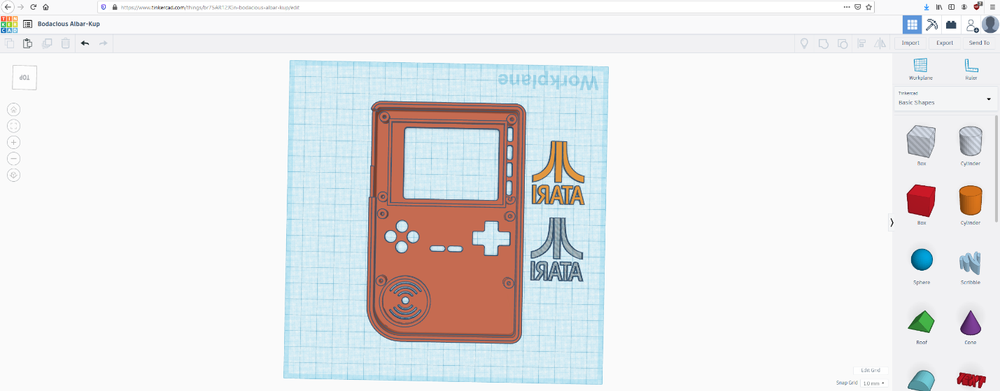 CAD build of the handheld