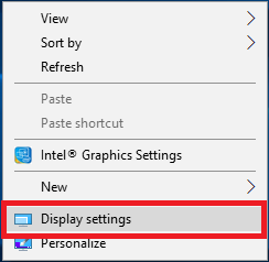 display settings