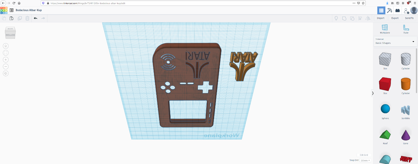 top-down view of the handheld build