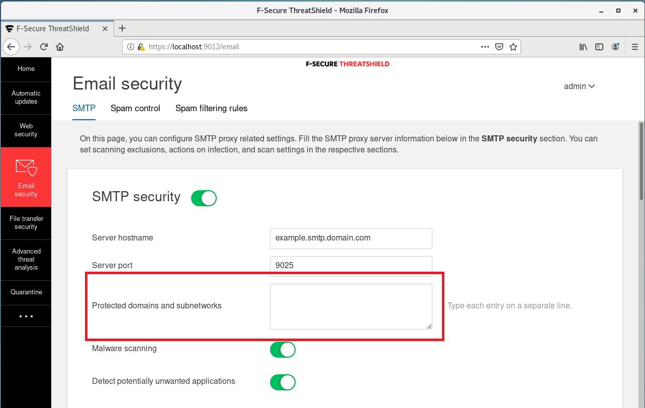 Protected domains and subnetworks