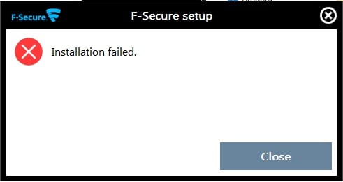 F-Secure installation failed.jpg