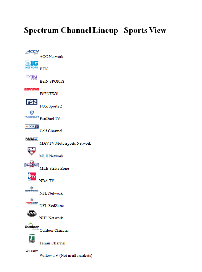 List Of Channels Spectrum Community