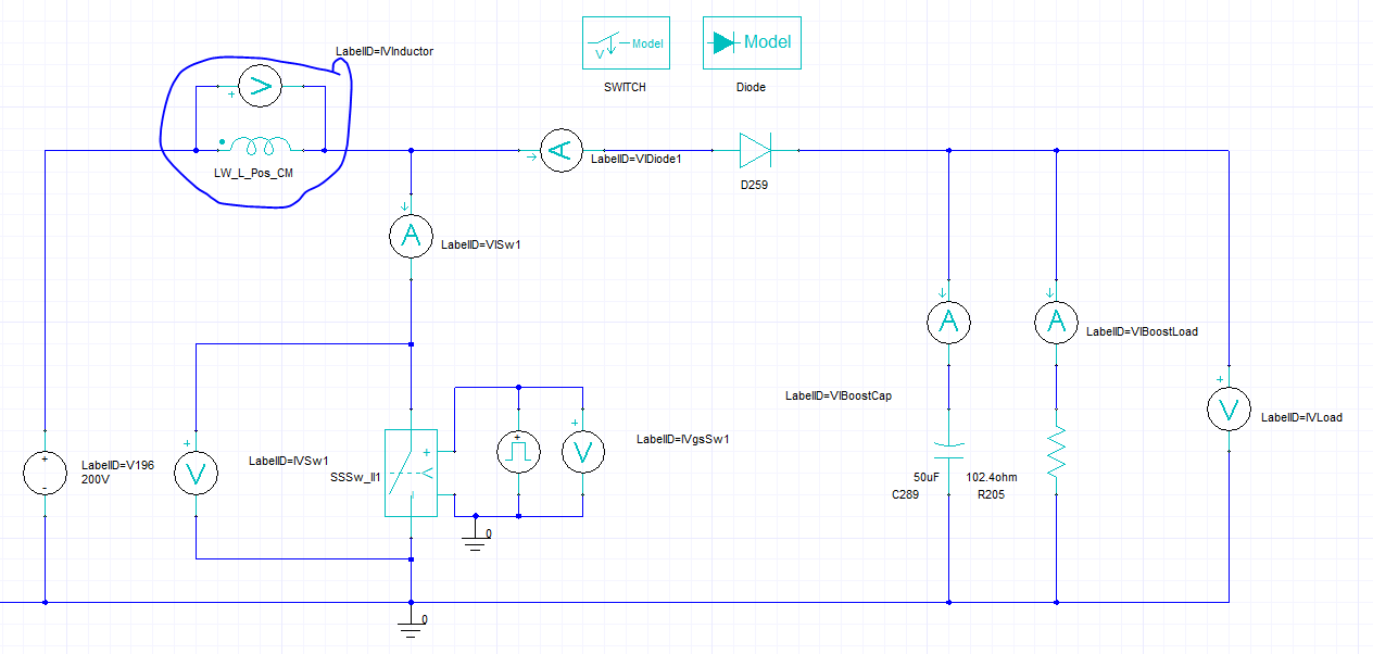 Inductor Not Discharging in Boost Converter in Ansys Maxwell Transient
