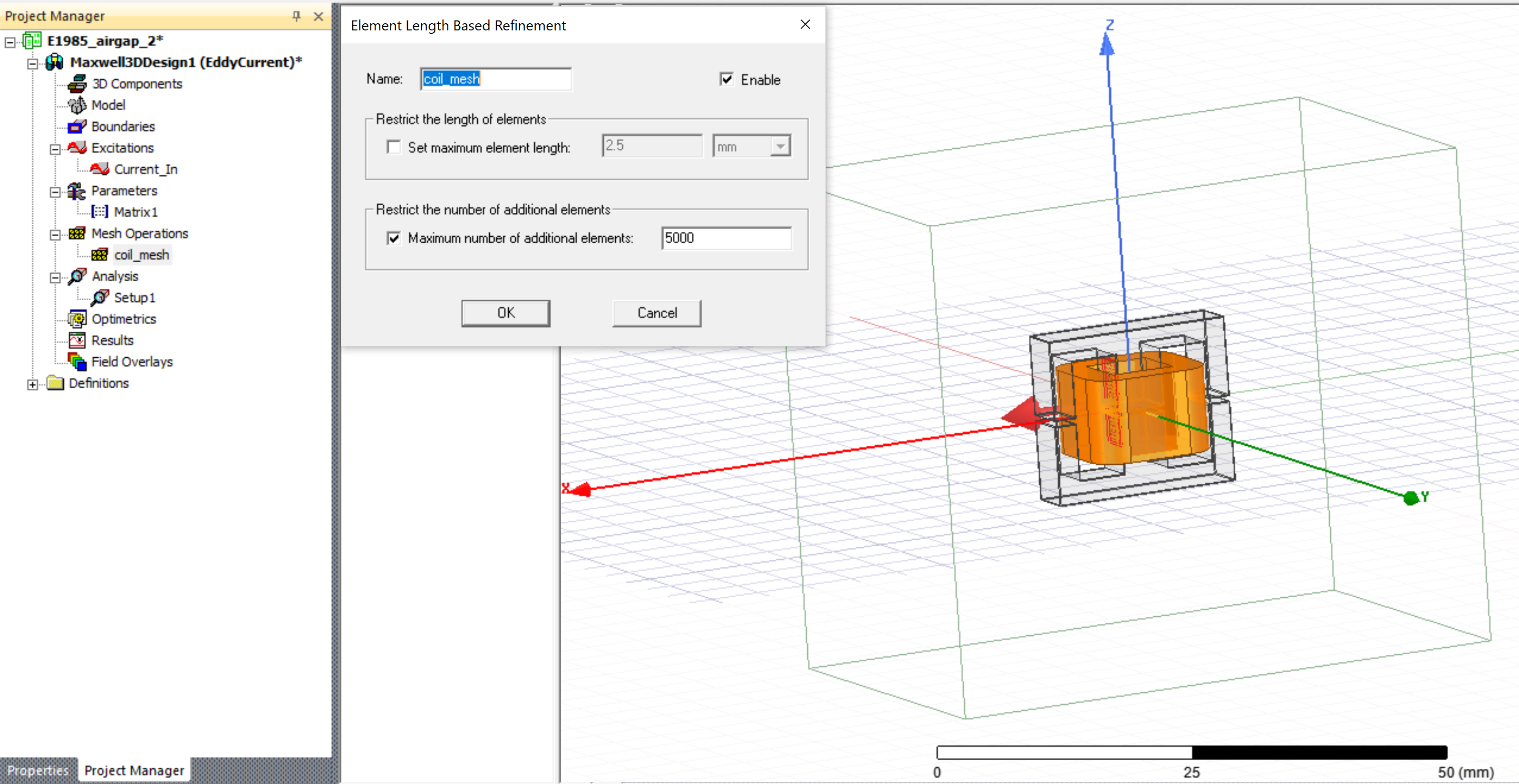 Inductance calculation of a transformer core — Ansys Learning Forum