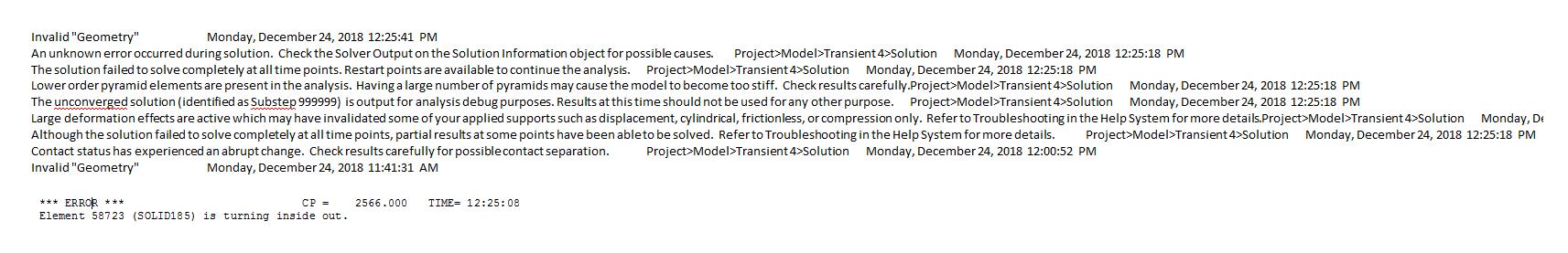 invalid assignment ansys