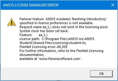 License problems in ANSYS CFX Academic – MESH Generation