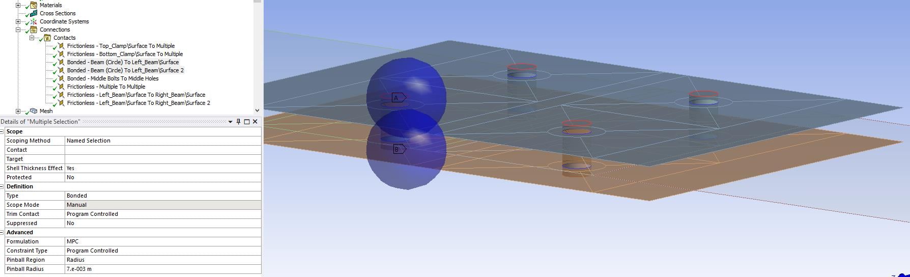 Contact Formulation For Beam With Bolted Joints Using Shell Elements Contact Formulation For Beam With Bolted Joints Using Shell Elements