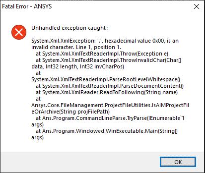 ansyswbu.exe encountered a problem