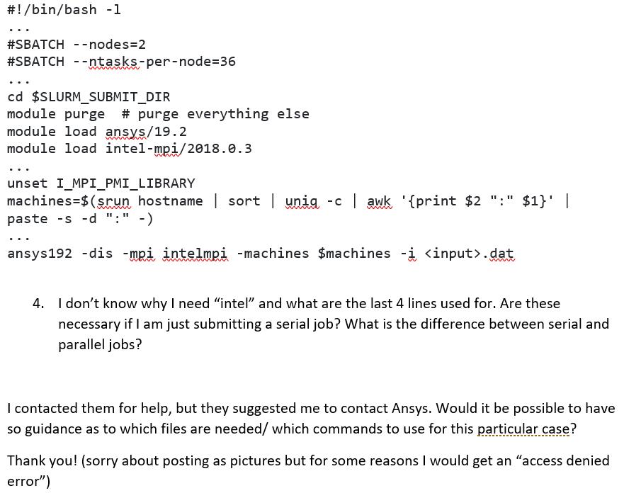Fluent serial on cluster