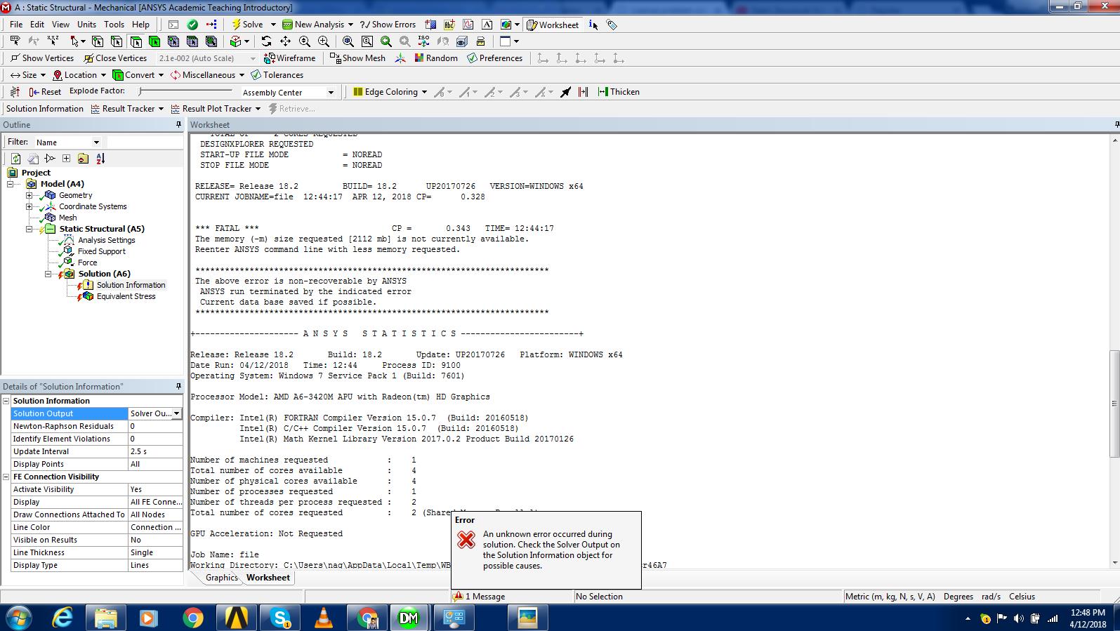 solution menu ansys solution menu ansys