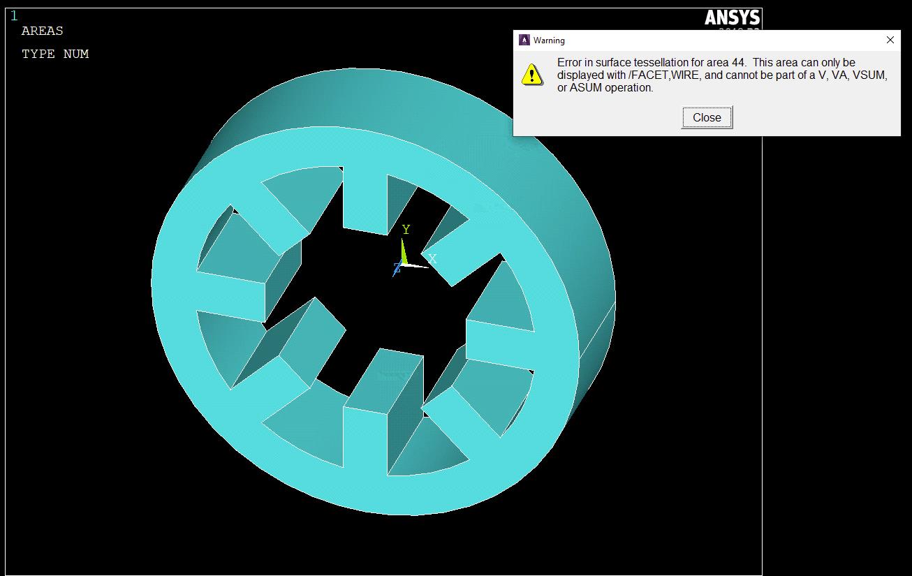 Error while importing 3D model into MAPDL